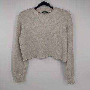 Zara crop cream sweater Size Medium